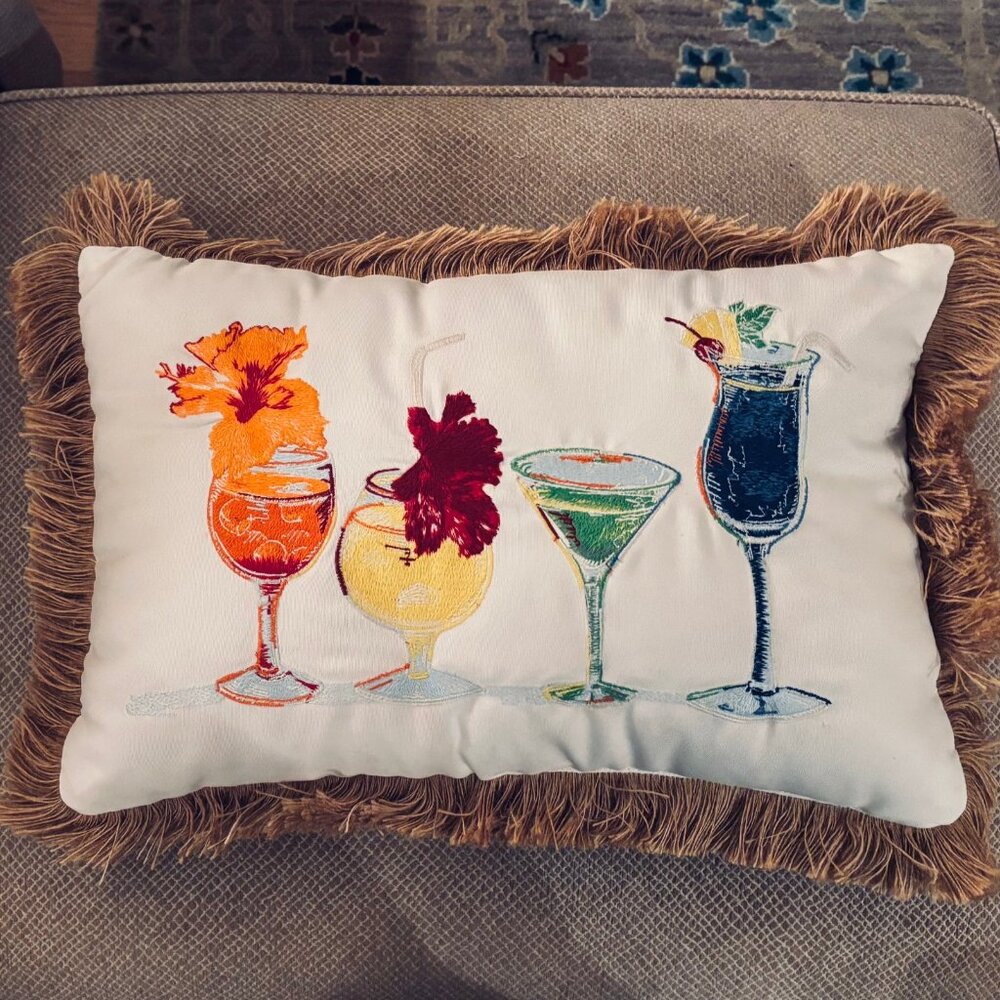 "Cocktail Time" Pillow - Picture 3 of 4